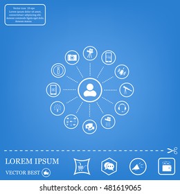 technology web icons set