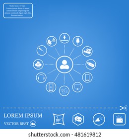 technology web icons set