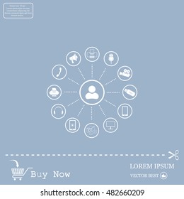 technology web icons set