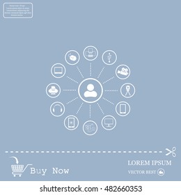 technology web icons set