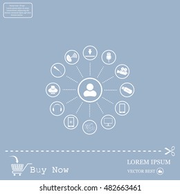 technology web icons set