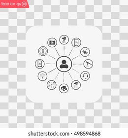technology web icons set