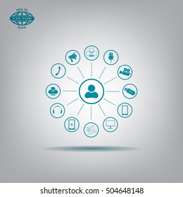 technology web icons set