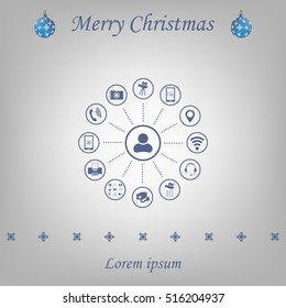 technology web icons set