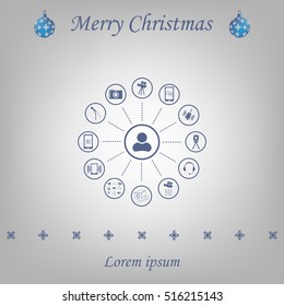 technology web icons set