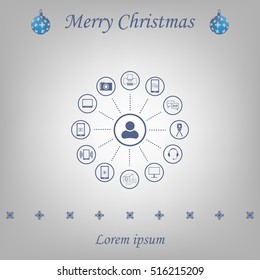 technology web icons set