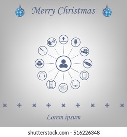 technology web icons set