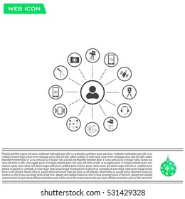 technology web icons set