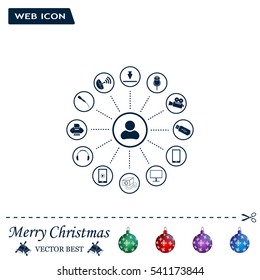 technology web icons set