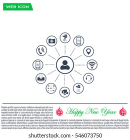 technology web icons set