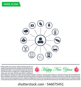 technology web icons set