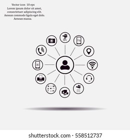 technology web icons set
