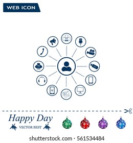 technology web icons set