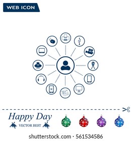 technology web icons set