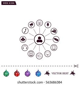 technology web icons set