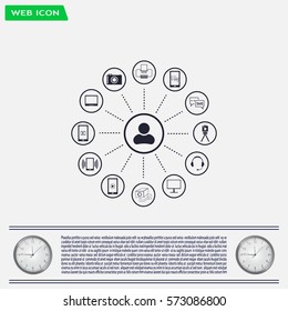 technology web icons set