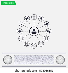 technology web icons set