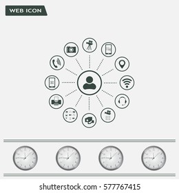 technology web icons set