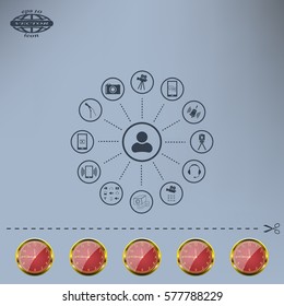 technology web icons set