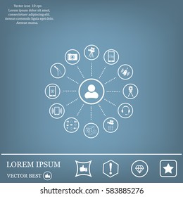 technology web icons set