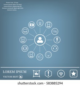 technology web icons set