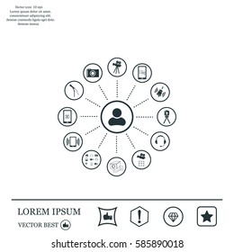 technology web icons set