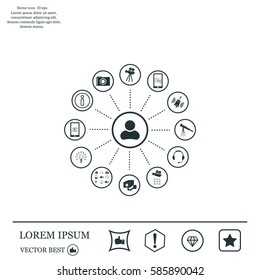 technology web icons set
