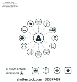 technology web icons set