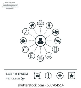 technology web icons set