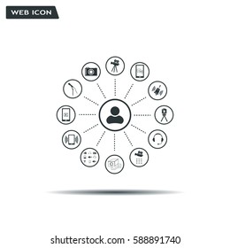 technology web icons set
