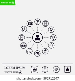 technology web icons set