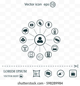 technology web icons set
