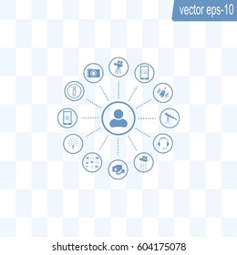 technology web icons set