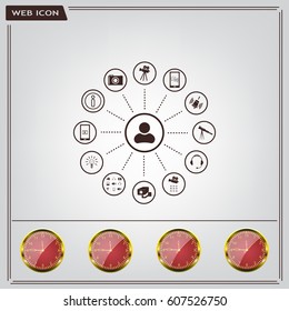 technology web icons set
