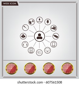 technology web icons set