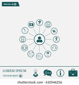 technology web icons set