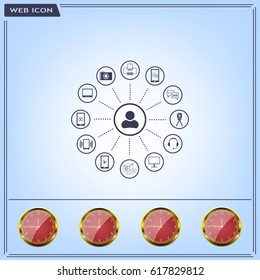 technology web icons set