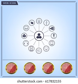 technology web icons set