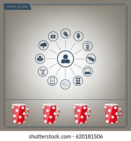 technology web icons set