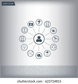 technology web icons set