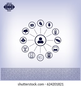 technology web icons set