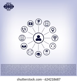 technology web icons set