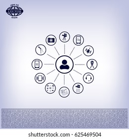 technology web icons set