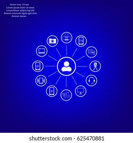 technology web icons set