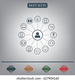 technology web icons set