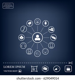 technology web icons set