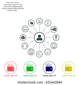 technology web icons set