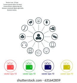 technology web icons set