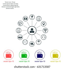 technology web icons set
