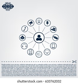 technology web icons set